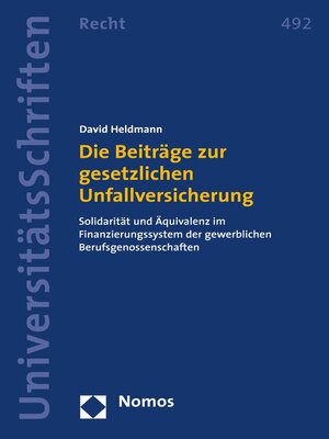 cover image of Die Beiträge zur gesetzlichen Unfallversicherung